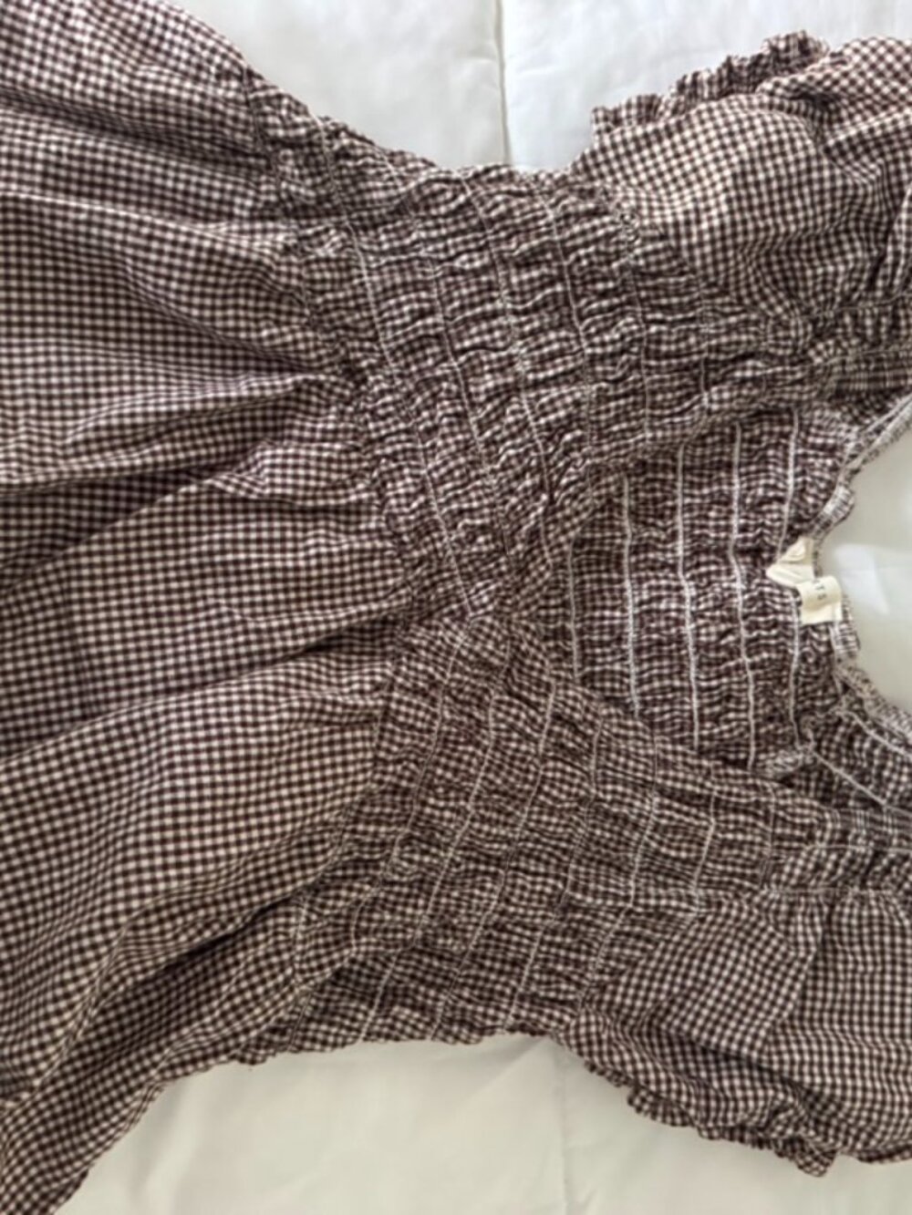 LA Hearts Brown Gingham Top